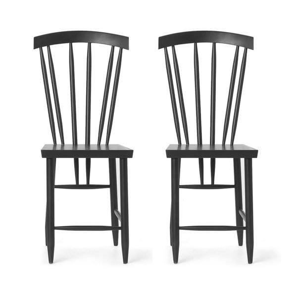 Design House Stockholm Family Chairs No3 Tuoli Musta 2-Pakkaus