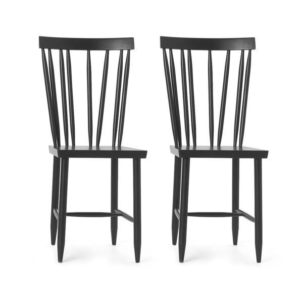 Design House Stockholm Family Chairs No4 Tuoli Musta 2-Pakkaus