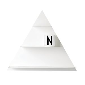 Design Letters Paper Shelf Triangular Hylly Valkoinen