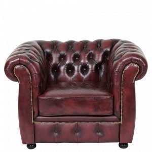 Ellos Chesterfield London Nojatuoli Punainen