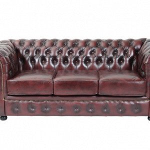 Ellos Chesterfield London Sohva 3:N Istuttava Punainen