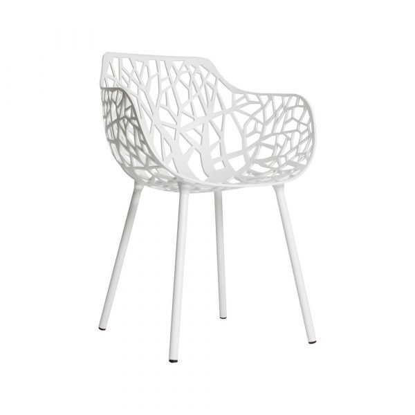 Fast Design Forest Käsinojallinen Tuoli Valkoinen