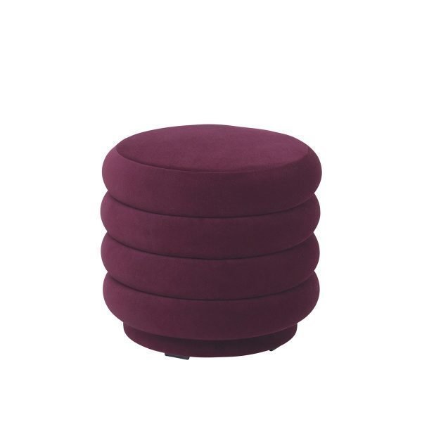 Ferm Living Pouf Round Rahi Pieni Bordeaux