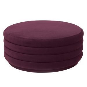 Ferm Living Pouf Round Rahi Suuri Bordeaux