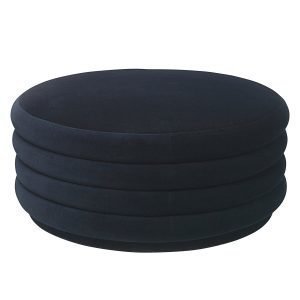 Ferm Living Pouf Round Rahi Suuri Tummansininen