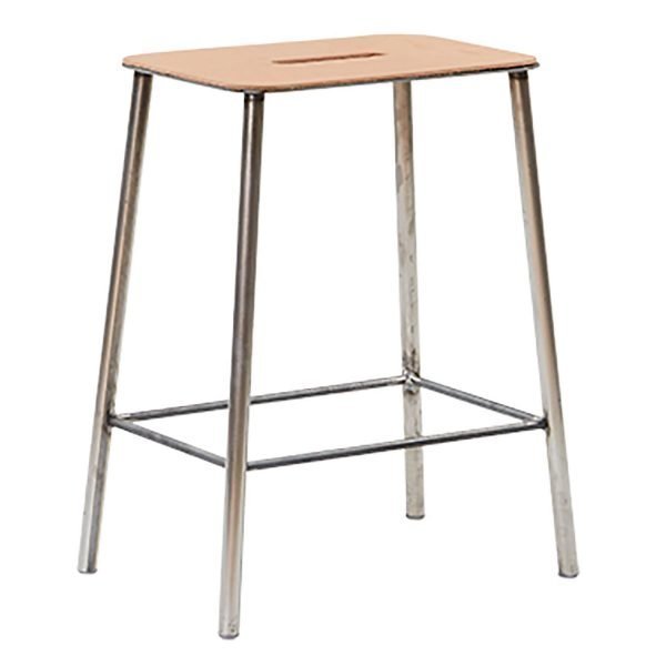 Frama Adam Stool 50 Jakkara Nahka / Raw Steel