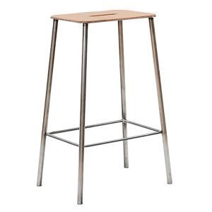 Frama Adam Stool 65 Baarijakkara Nahka / Raw Steel