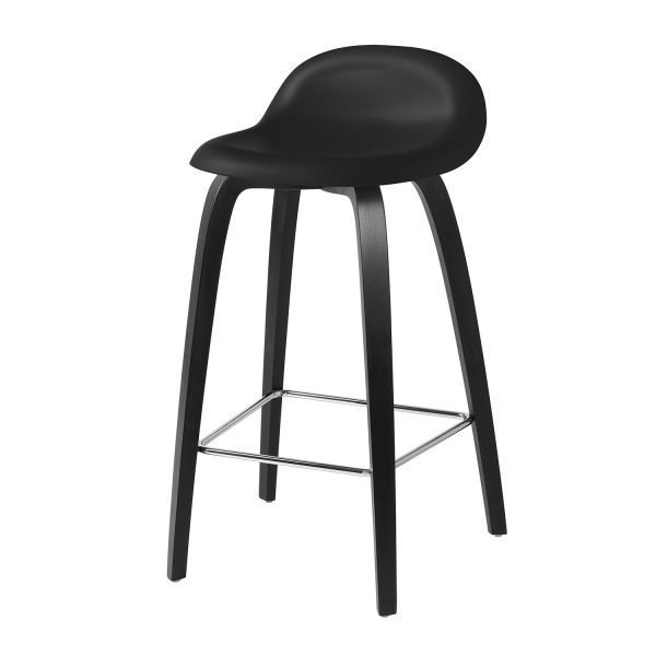 Gubi 3d Baarituoli Beech / Black H65 Cm