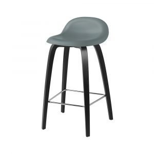 Gubi 3d Baarituoli Beech / Rainy Grey H65 Cm