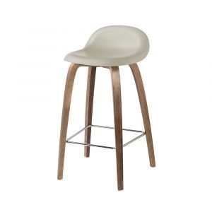 Gubi 3d Baarituoli Walnut / Moon Grey H75 Cm