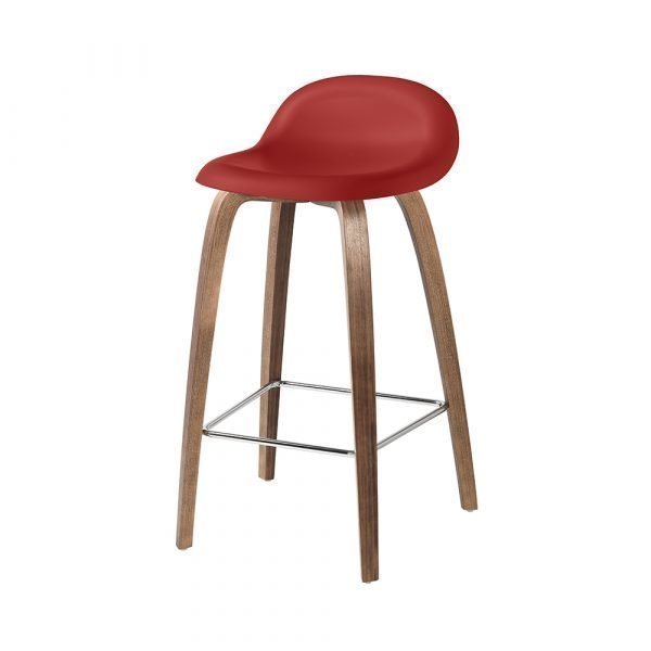 Gubi 3d Baarituoli Walnut / Shy Cherry H75 Cm