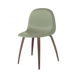 Gubi 3d Tuoli Walnut / Mistletoe Green