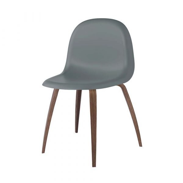 Gubi 3d Tuoli Walnut / Rainy Grey