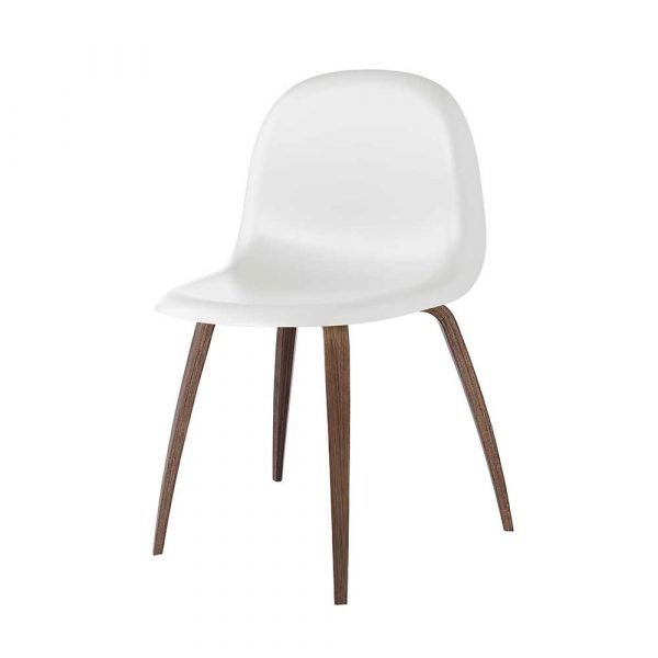 Gubi 3d Tuoli Walnut / White Cloud