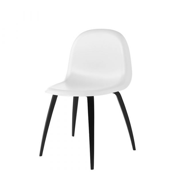 Gubi 5 Tuoli Musta / Valkoinen H45 Cm