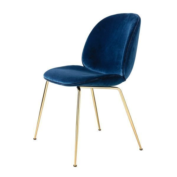 Gubi Beetle Dining Chair Tuoli Messinki / Velluto Cotone 420