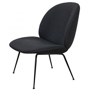 Gubi Beetle Lounge Chair Tuoli Musta