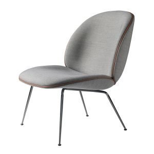 Gubi Beetle Lounge Chair Tuoli Musta Kromi / Remix 123