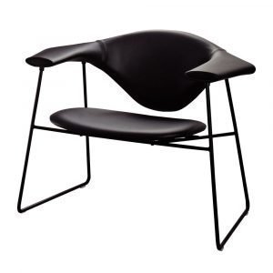 Gubi Masculo Lounge Chair Tuoli Savanne Musta