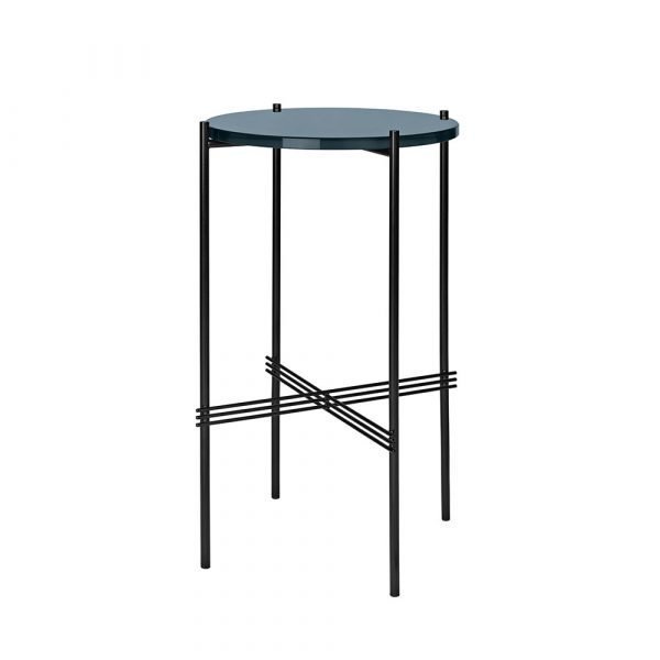 Gubi Ts Console Pöytä Bluegrey Glass H72 Cm Ø40 Cm