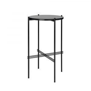 Gubi Ts Console Pöytä Graphite Black Glass H72 Cm Ø40 Cm