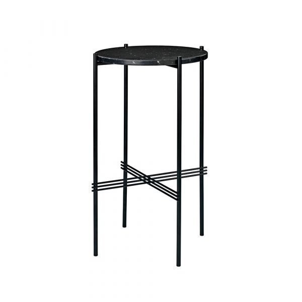 Gubi Ts Console Pöytä Musta / Mustamarmori H72 Cm Ø40 Cm