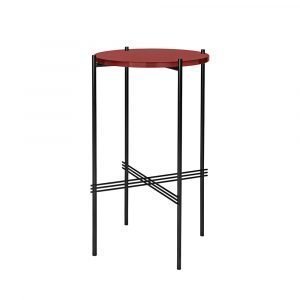 Gubi Ts Console Pöytä Rusty Red Glass H72 Cm Ø40 Cm