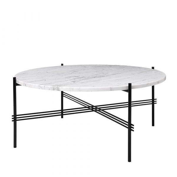 Gubi Ts Pöytä Large Valkoinen Marmori H35 Cm Ø80 Cm