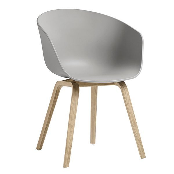 Hay About A Chair Aac22 Tuoli Tammi Concrete Grey Saippuoitu