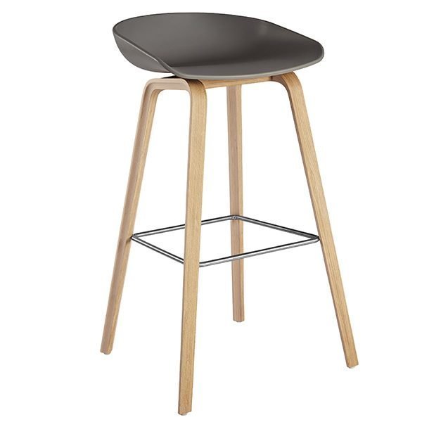 Hay About A Stool Aas32 Baarituoli Harmaa Lakattu Tammi Matala 65 Cm