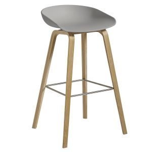 Hay About A Stool Aas32 Baarituoli Harmaa Saippuoitu Tammi 75 Cm