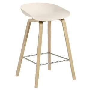 Hay About A Stool Aas32 Baarituoli Kermanvalkoinen Saippuoitu Tammi 65 Cm