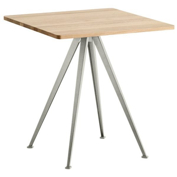 Hay Pyramid Café Table 21 Pöytä Beige Kirkas Lakattu Tammi 70x70 Cm