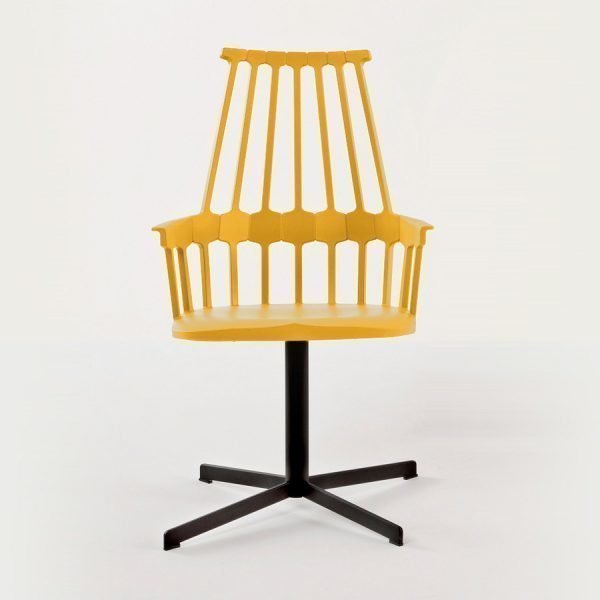 Kartell Comback Swivel Tuoli Keltainen