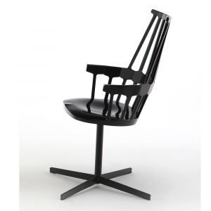 Kartell Comback Swivel Tuoli Musta