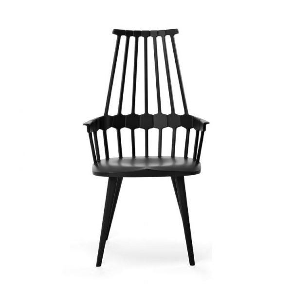 Kartell Comback Tuoli Lakatuilla Puujaloilla Musta