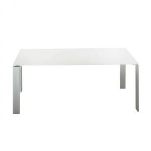 Kartell Four Pöytä Valkoinen / Alumiini