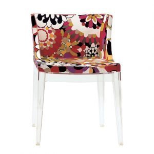 Kartell Mademoiselle Missoni Red Tuoli Läpinäkyvällä Raamilla