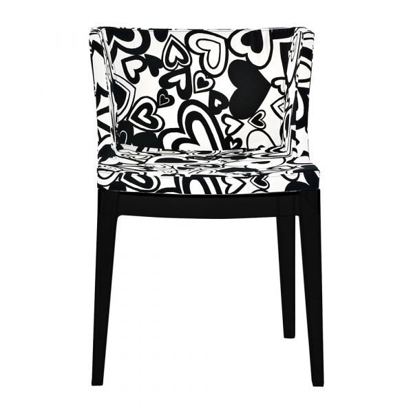 Kartell Mademoiselle Moschino Black Hearts Tuoli Musta