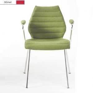 Kartell Maui Soft Tuoli Käsinojilla Trevira Punainen