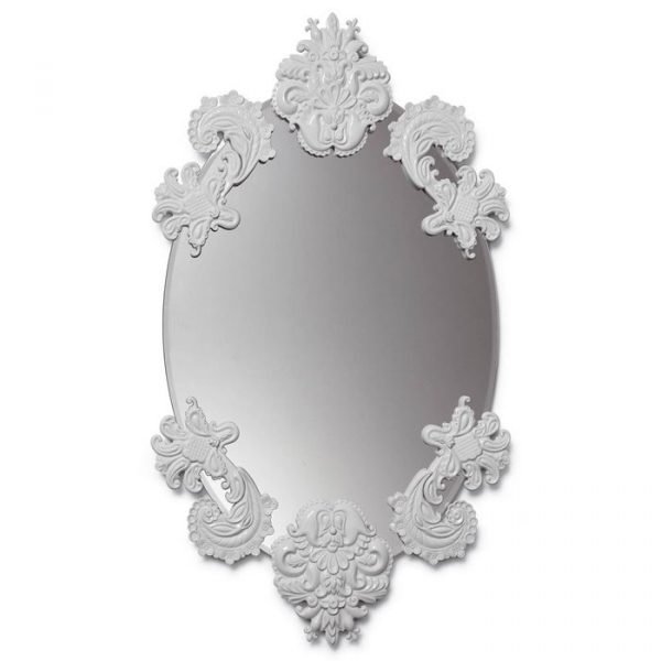 Lladro Oval Mirror Without Frame Peili Valkoinen