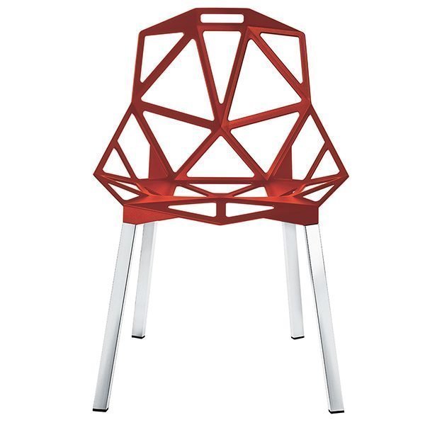Magis Chair One Tuoli Punainen Kiillotetut Alumiinijalat