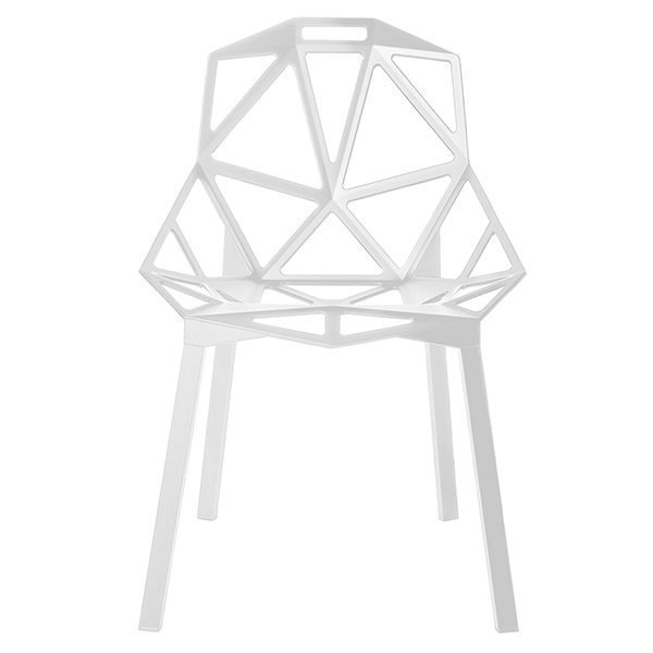 Magis Chair One Tuoli Valkoinen Jauhemaalatut Alumiinijalat