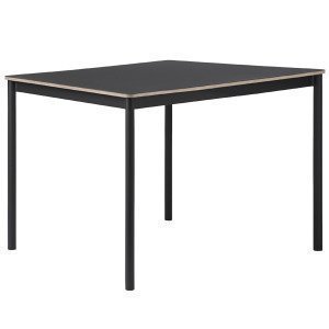 Muuto Base Pöytä Linoleumi Vanerireunalla Musta 140x80 Cm