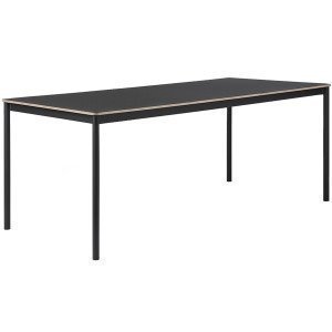 Muuto Base Pöytä Linoleumi Vanerireunalla Musta 190x85 Cm