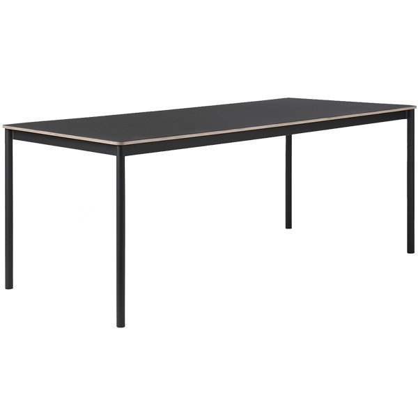 Muuto Base Pöytä Linoleumi Vanerireunalla Musta 190x85 Cm