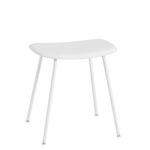 Muuto Fiber Jakkara Metallijaloilla Valkoinen 45 Cm