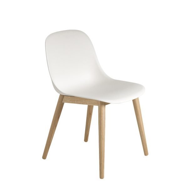 Muuto Fiber Wood Tuoli Valkoinen / Tammi