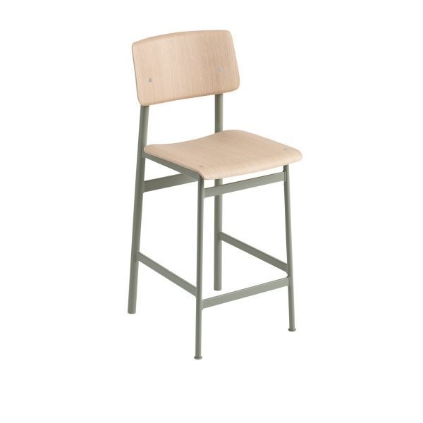 Muuto Loft Baarituoli H65 Dusty Green / Tammi