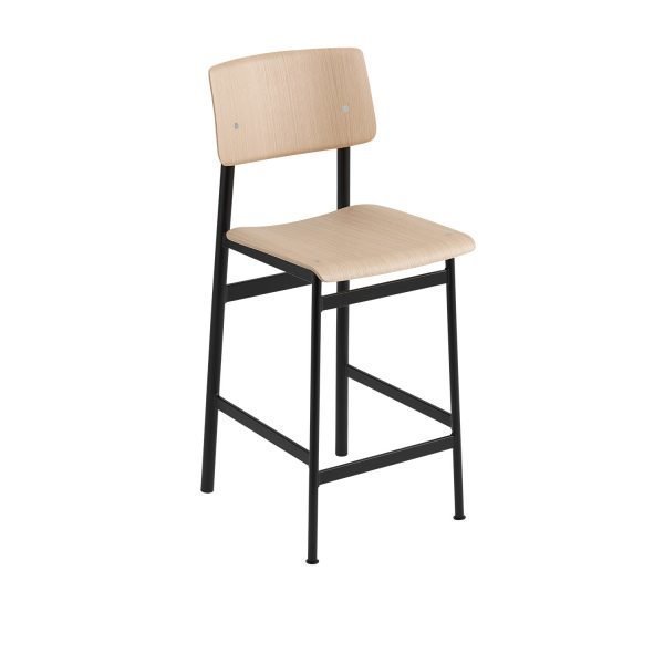 Muuto Loft Baarituoli H65 Musta / Tammi